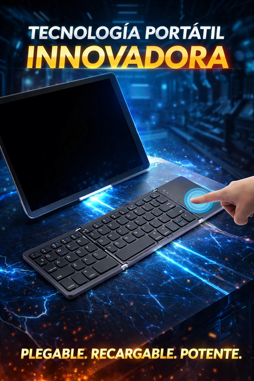 Teclado Plegable Inalambrico+ Mouse