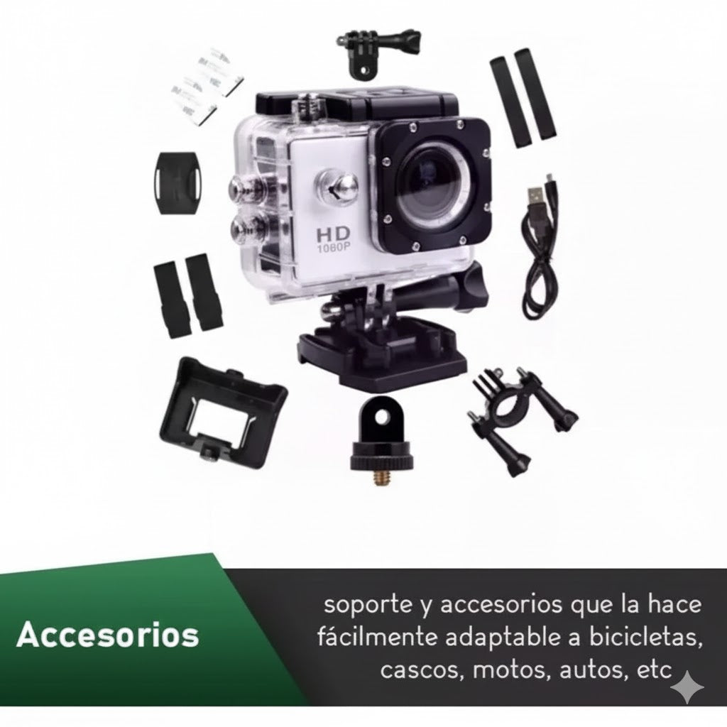 Camara Deportiva sumergible full hd