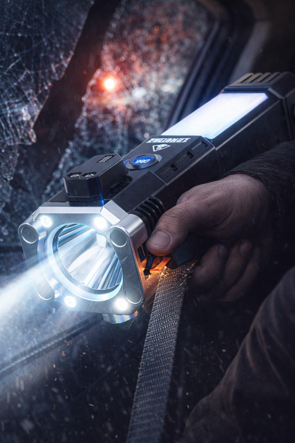 Linterna Con Martillo De Seguridad Y Aut