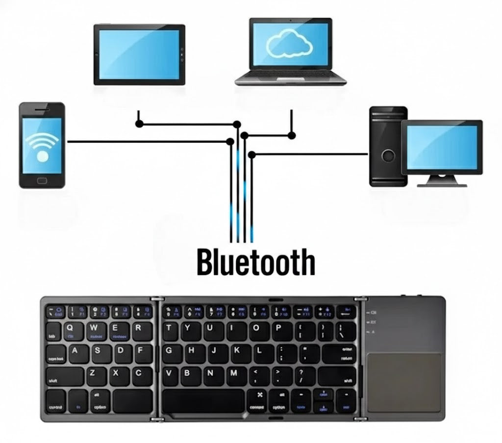 Teclado Plegable Inalambrico+ Mouse
