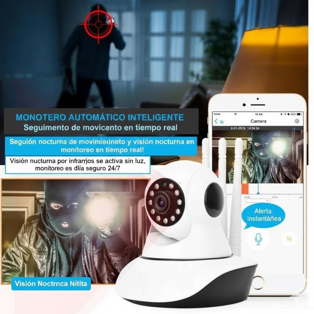 Cámara Ip 3 Antenas Wifi Visión Nocturna