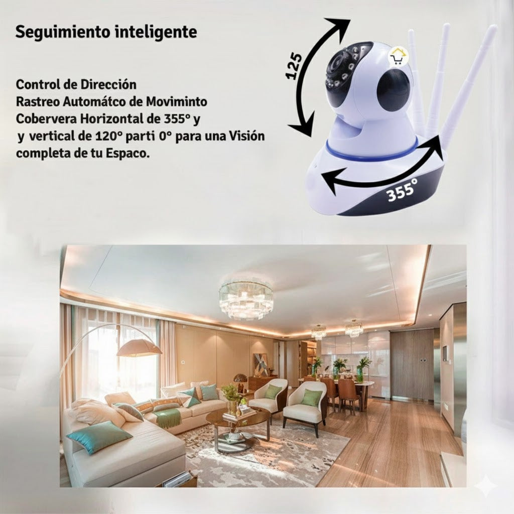 Cámara Ip 3 Antenas Wifi Visión Nocturna