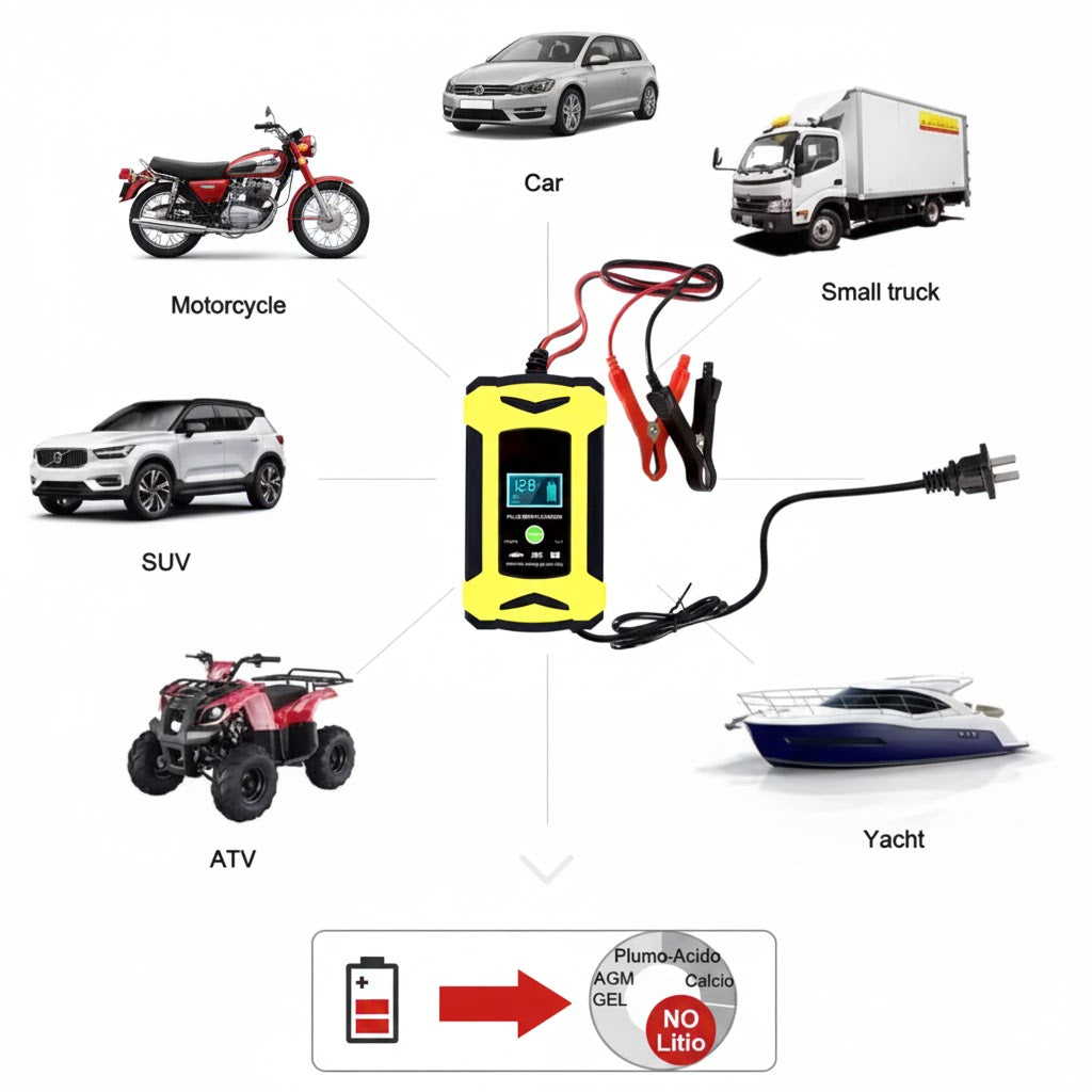 CARGADOR DE BATERIA DE PULSO INTELIGENTE