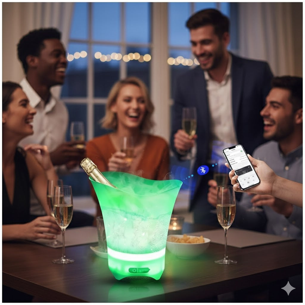 Cubetera Led con Parlante Bluetooth 5L