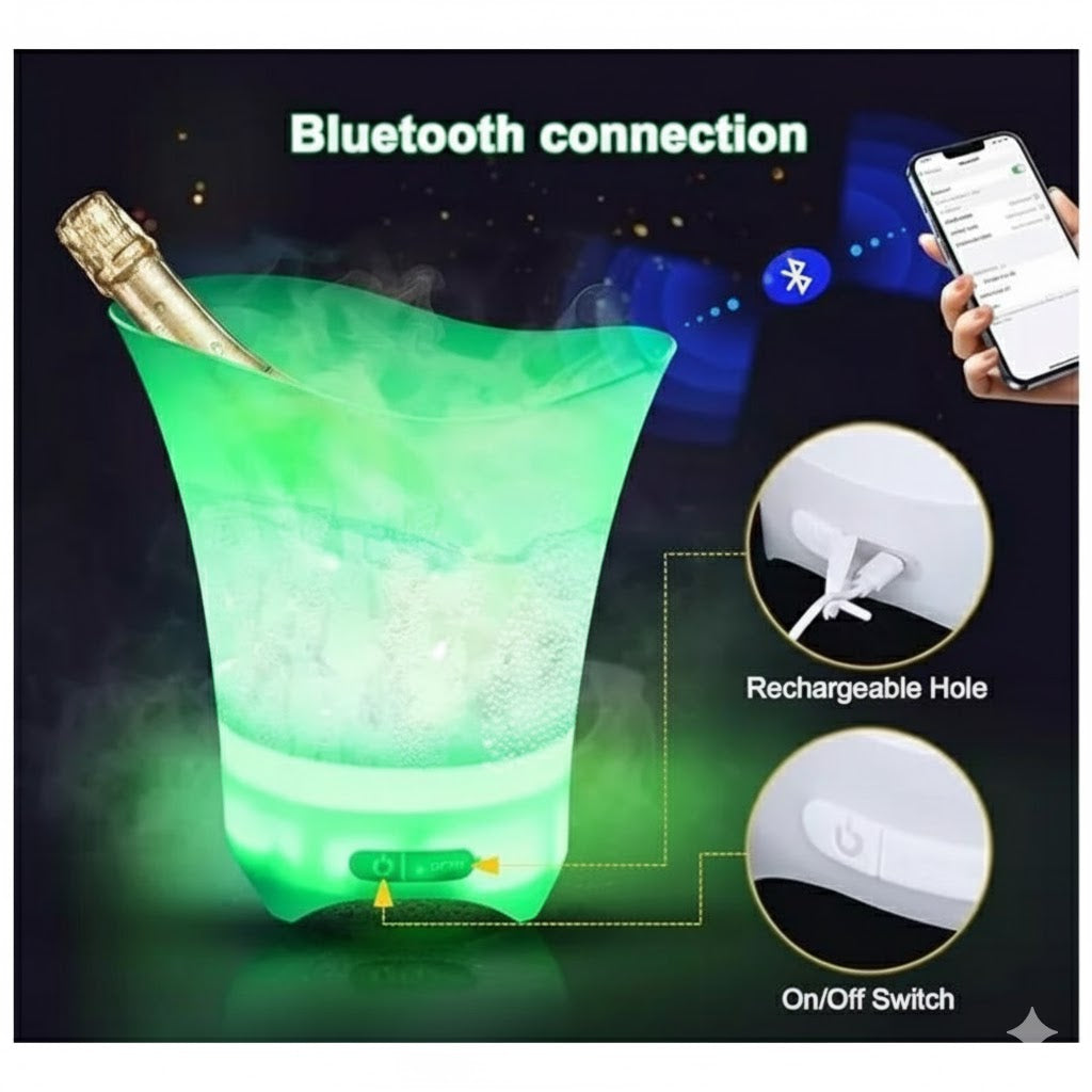 Cubetera Led con Parlante Bluetooth 5L