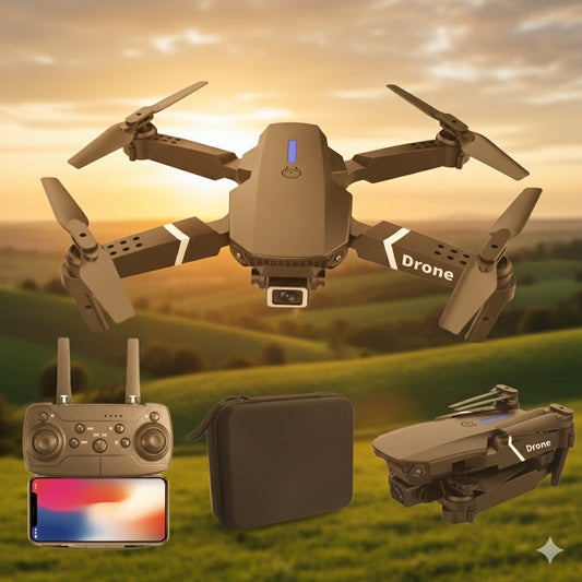 Dron E88 Cámara Frontal Con Bolso Bater