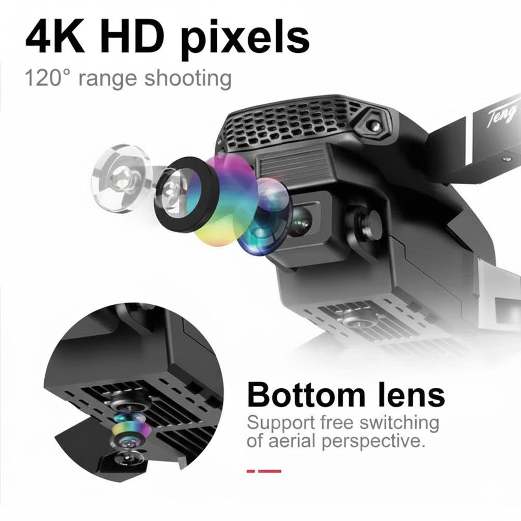 Dron E88 Cámara Frontal Con Bolso Bater