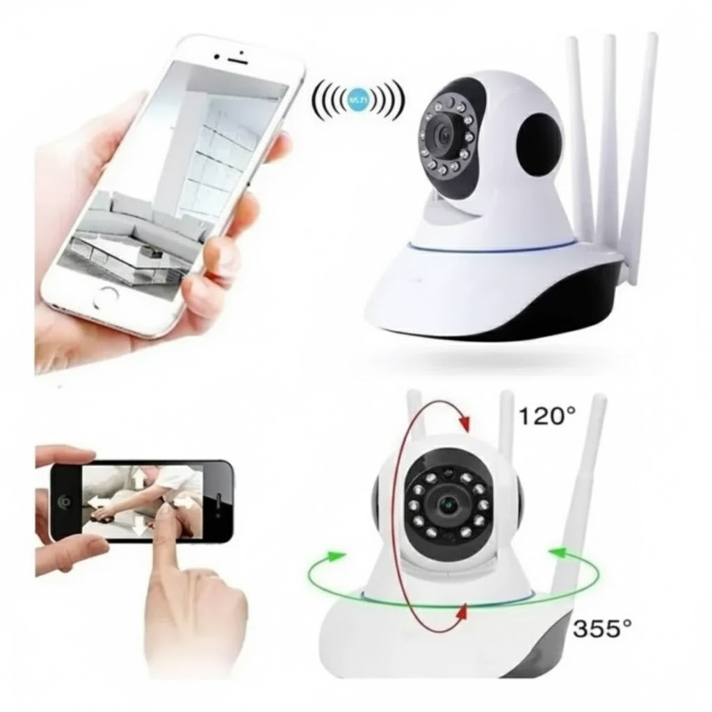 Cámara Ip 3 Antenas Wifi Visión Nocturna