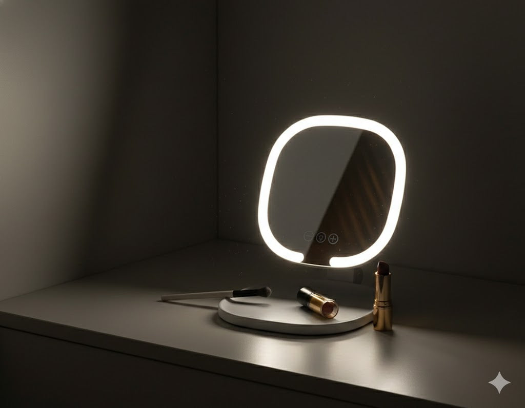 Espejo Luz LED Plegable Portátil